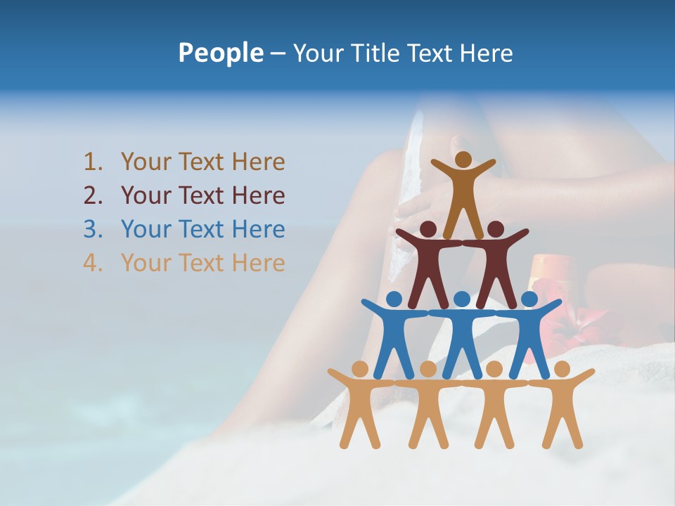 Straw Hat Seaside Sand PowerPoint Template