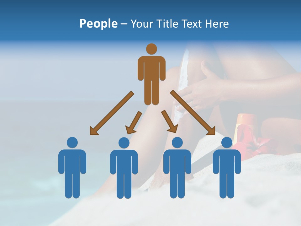 Straw Hat Seaside Sand PowerPoint Template