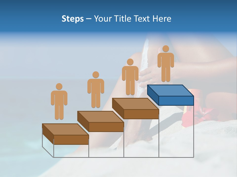 Straw Hat Seaside Sand PowerPoint Template