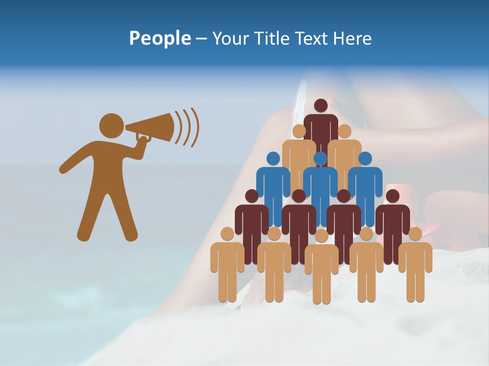 Straw Hat Seaside Sand PowerPoint Template