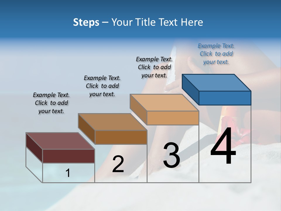 Straw Hat Seaside Sand PowerPoint Template