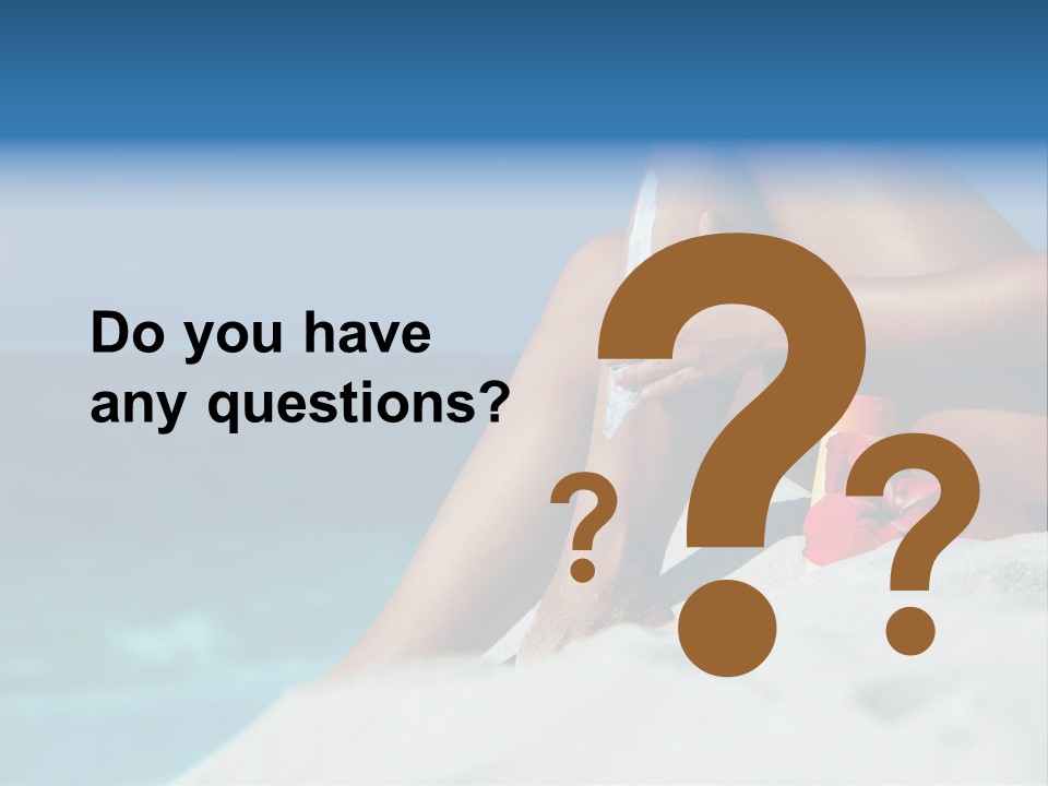 Straw Hat Seaside Sand PowerPoint Template