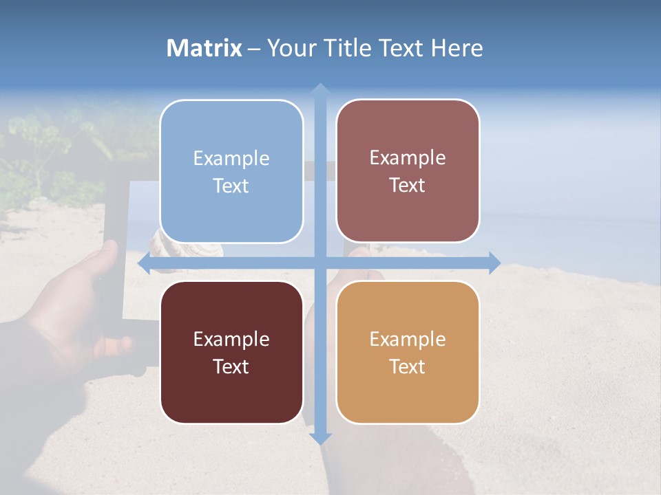 Display Beach  PowerPoint Template