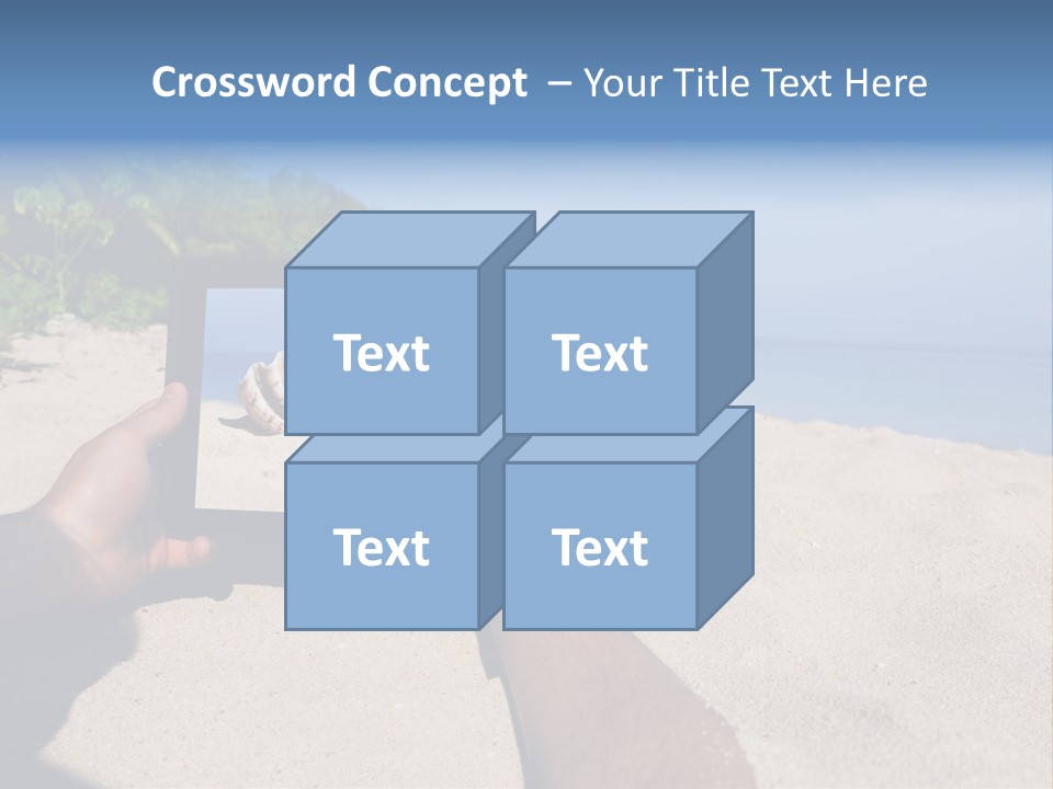 Display Beach  PowerPoint Template