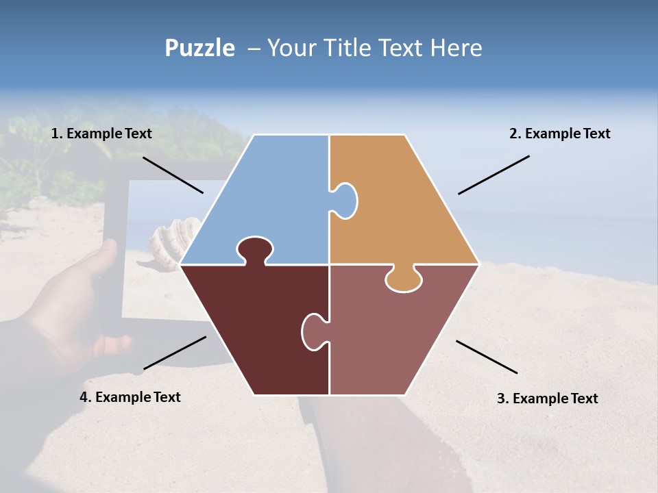 Display Beach  PowerPoint Template