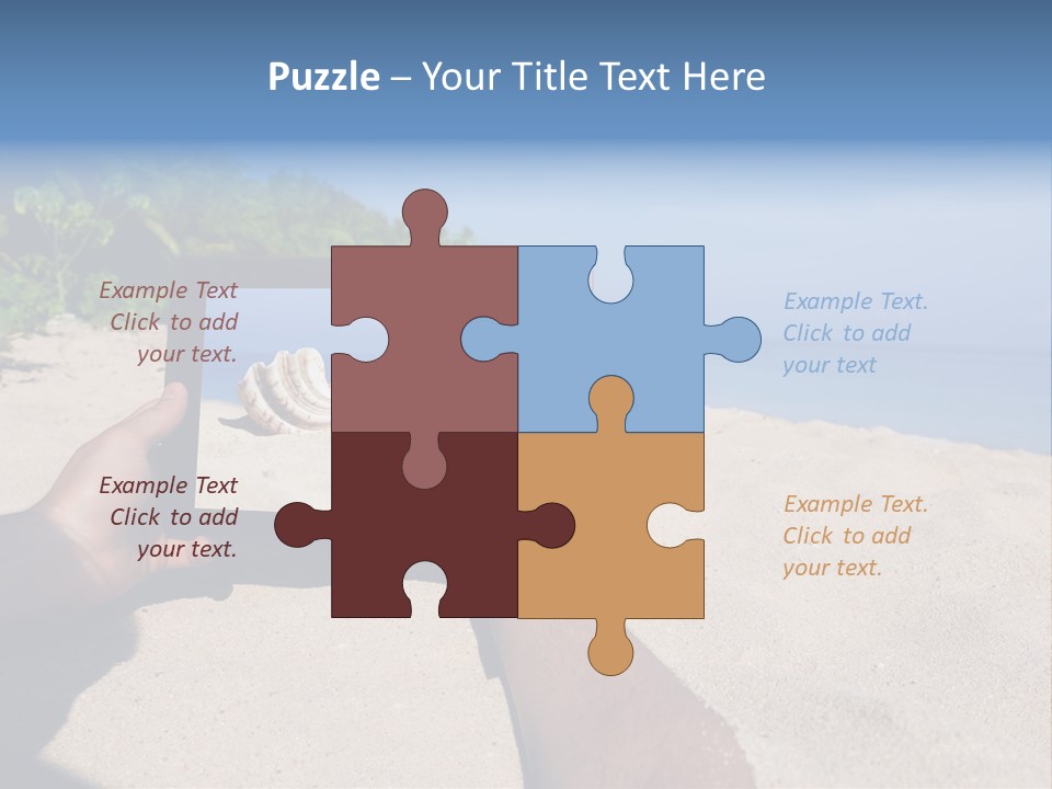 Display Beach  PowerPoint Template