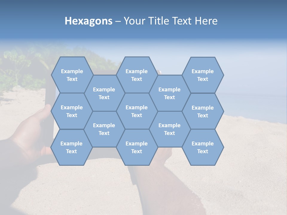 Display Beach  PowerPoint Template