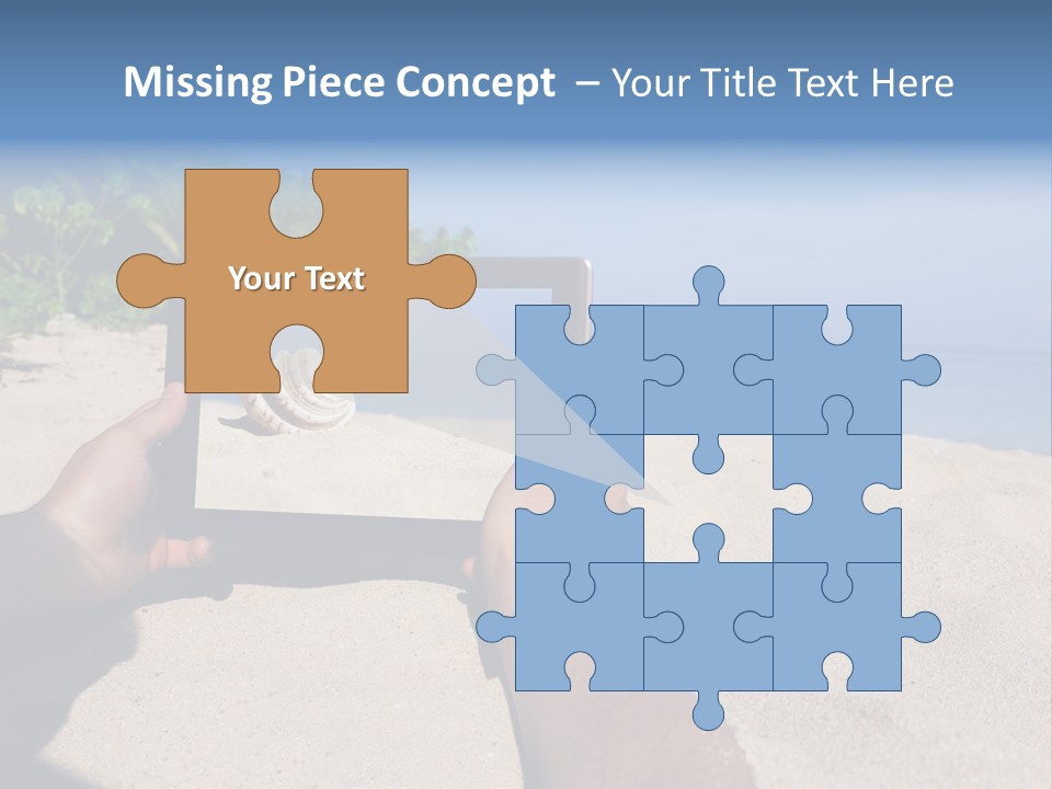 Display Beach  PowerPoint Template