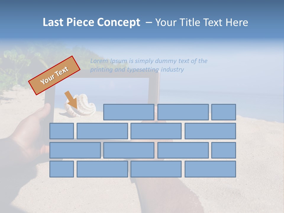 Display Beach  PowerPoint Template