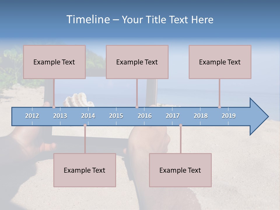 Display Beach  PowerPoint Template