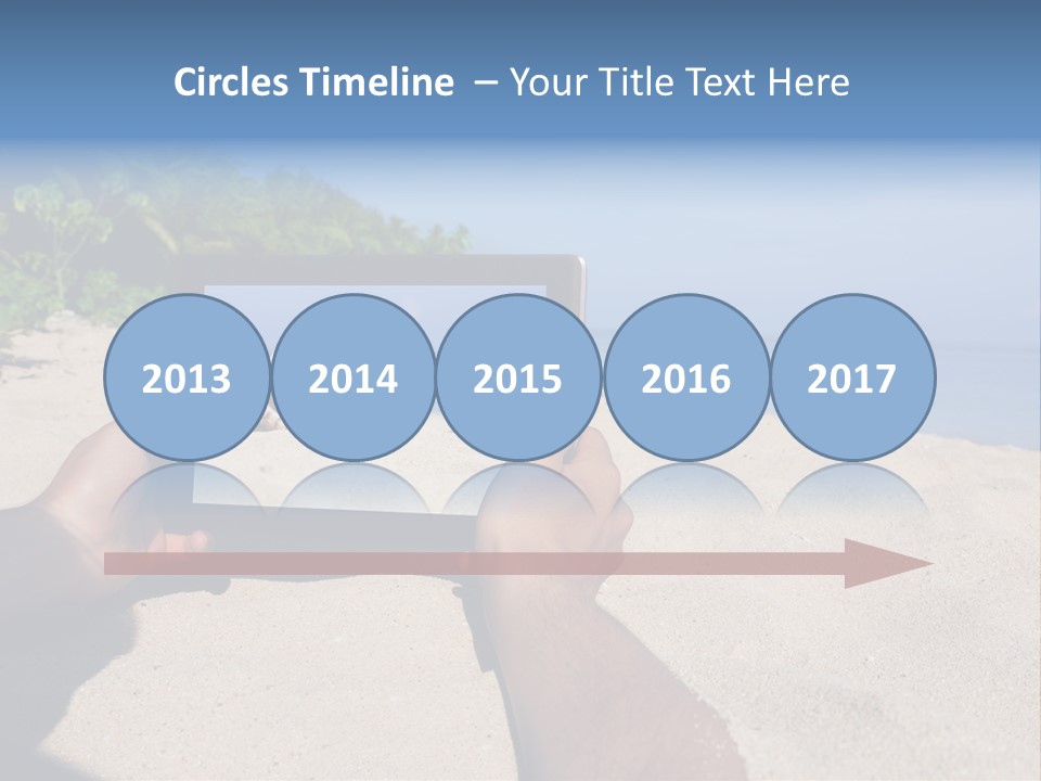 Display Beach  PowerPoint Template