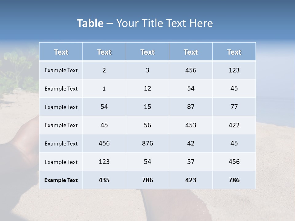 Display Beach  PowerPoint Template