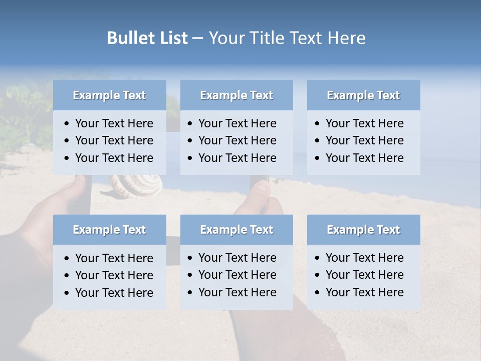 Display Beach  PowerPoint Template