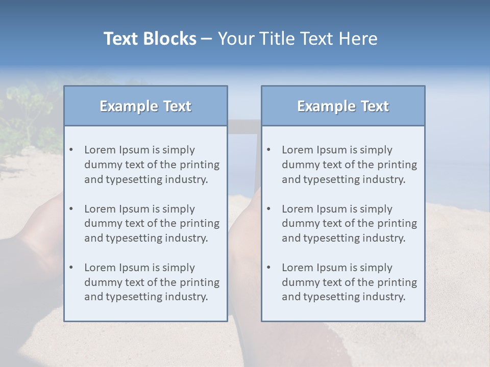 Display Beach  PowerPoint Template