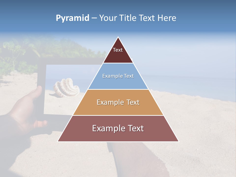 Display Beach  PowerPoint Template