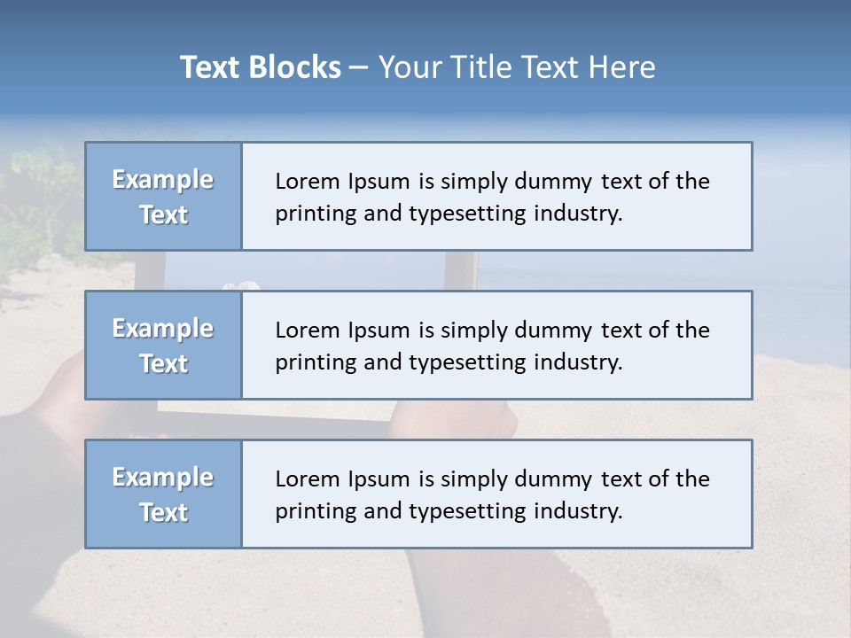 Display Beach  PowerPoint Template