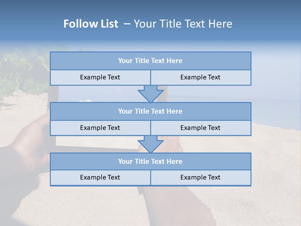 Display Beach  PowerPoint Template