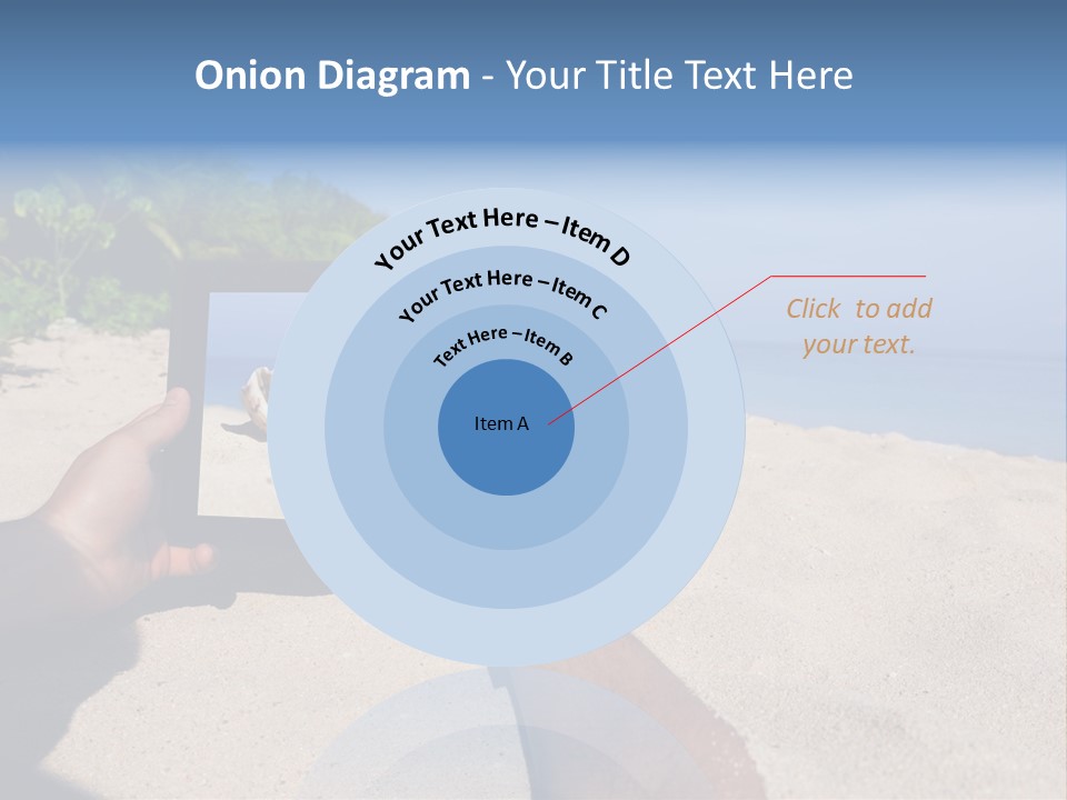 Display Beach  PowerPoint Template