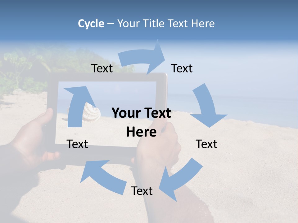 Display Beach  PowerPoint Template