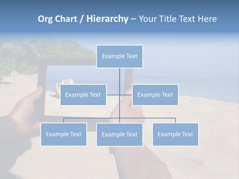 Display Beach  PowerPoint Template