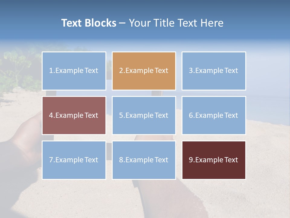 Display Beach  PowerPoint Template