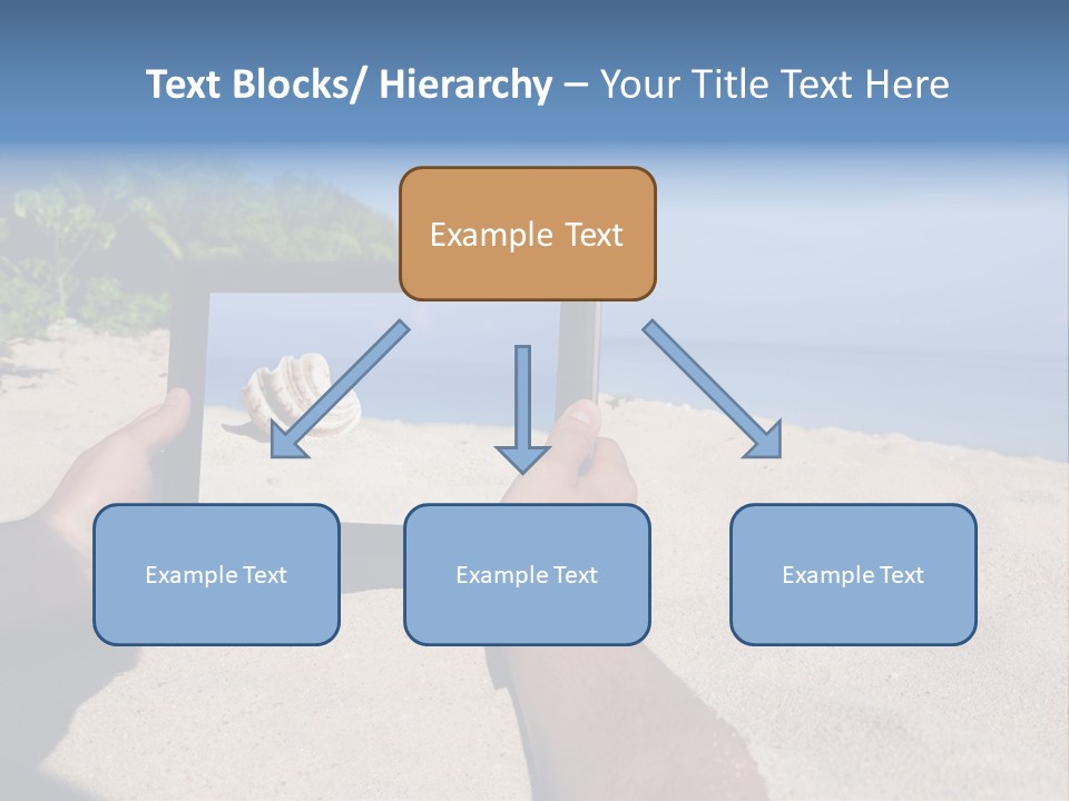 Display Beach  PowerPoint Template