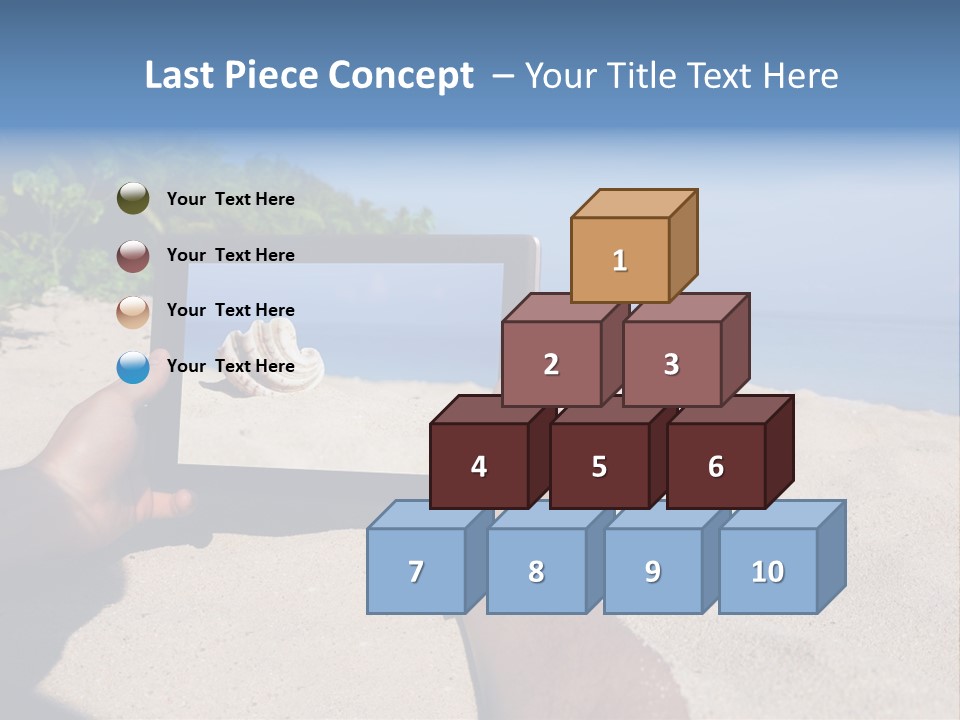 Display Beach  PowerPoint Template