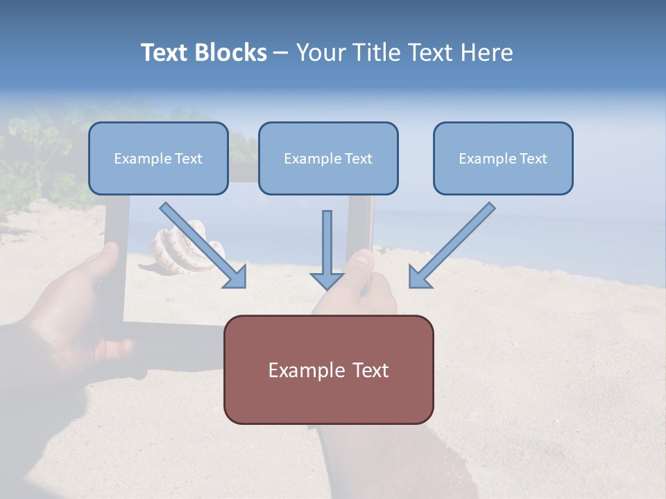 Display Beach  PowerPoint Template