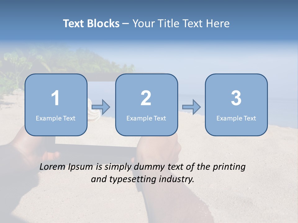 Display Beach  PowerPoint Template