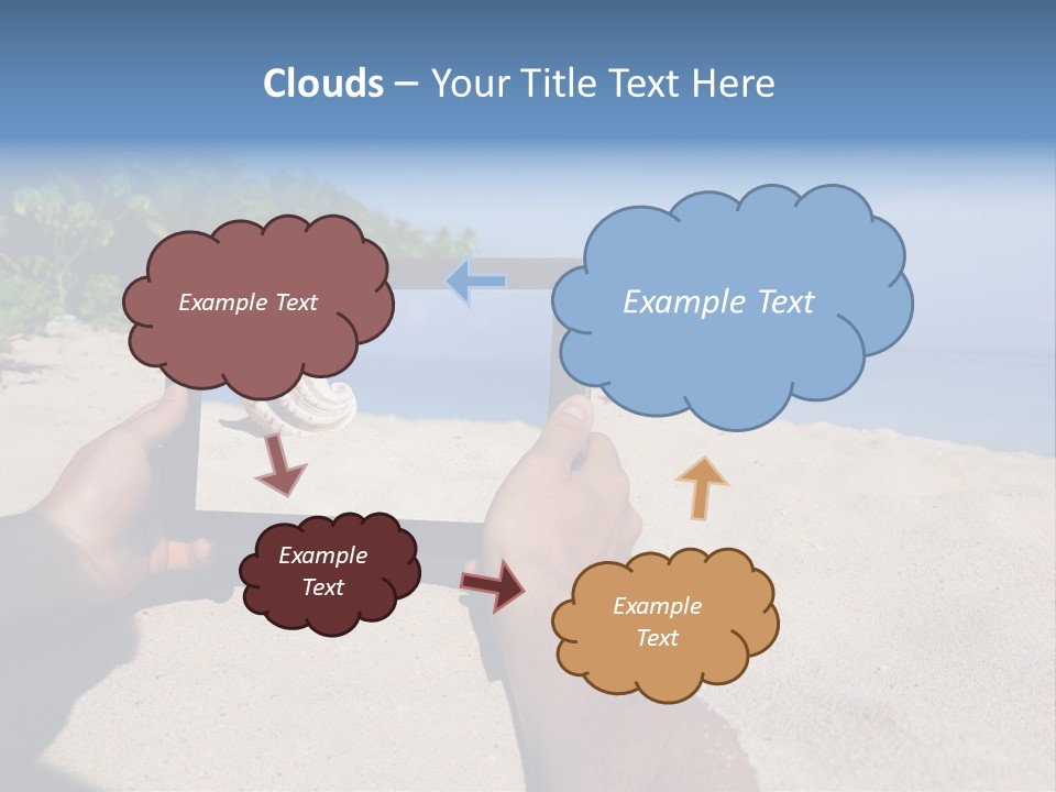 Display Beach  PowerPoint Template