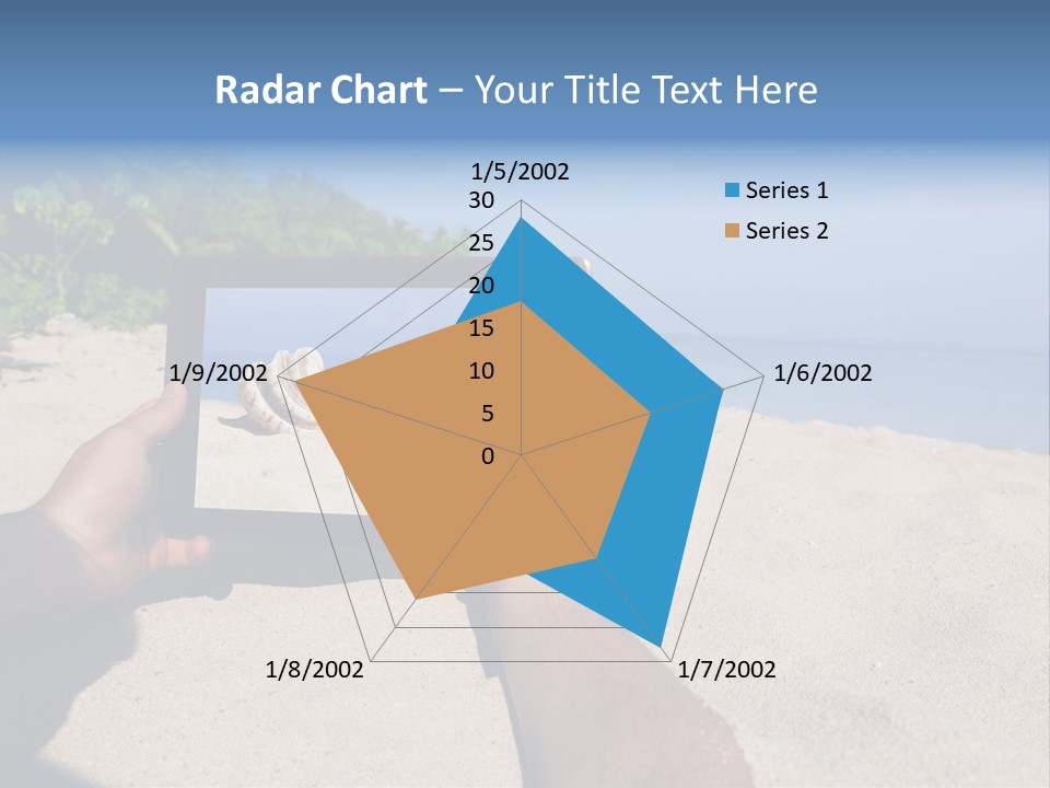 Display Beach  PowerPoint Template