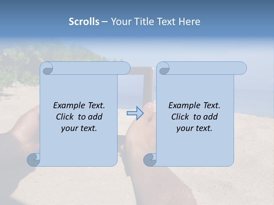 Display Beach  PowerPoint Template