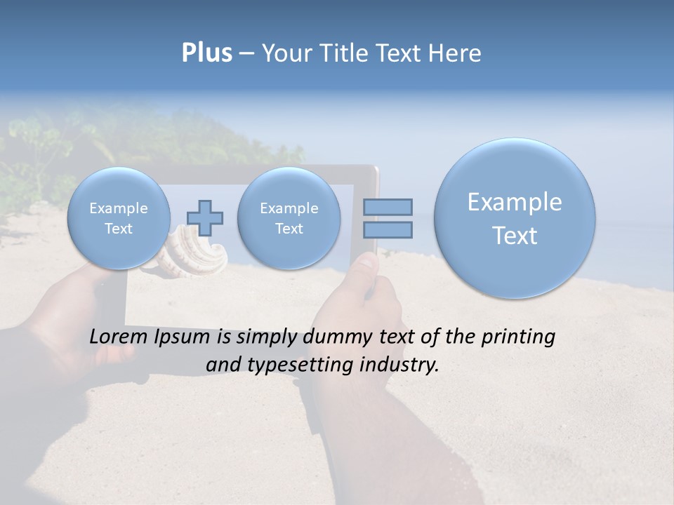 Display Beach  PowerPoint Template