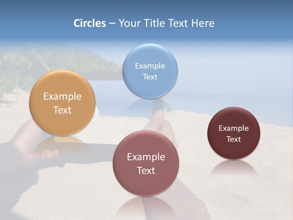Display Beach  PowerPoint Template