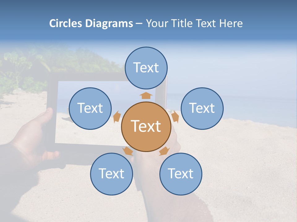 Display Beach  PowerPoint Template