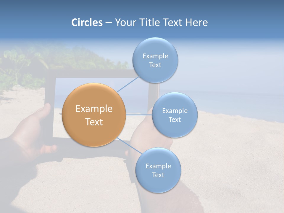 Display Beach  PowerPoint Template