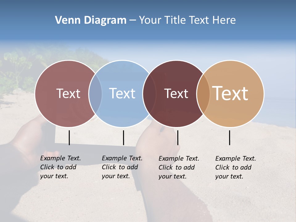 Display Beach  PowerPoint Template