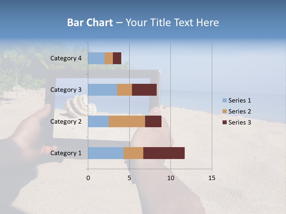 Display Beach  PowerPoint Template