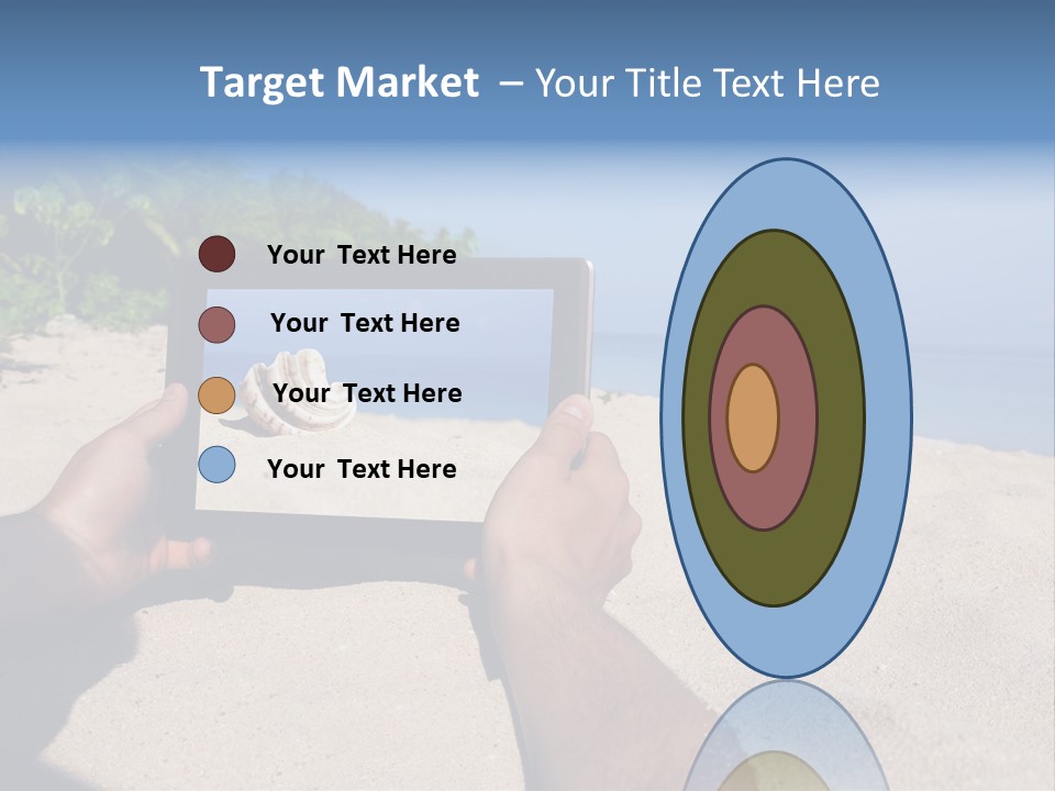 Display Beach  PowerPoint Template