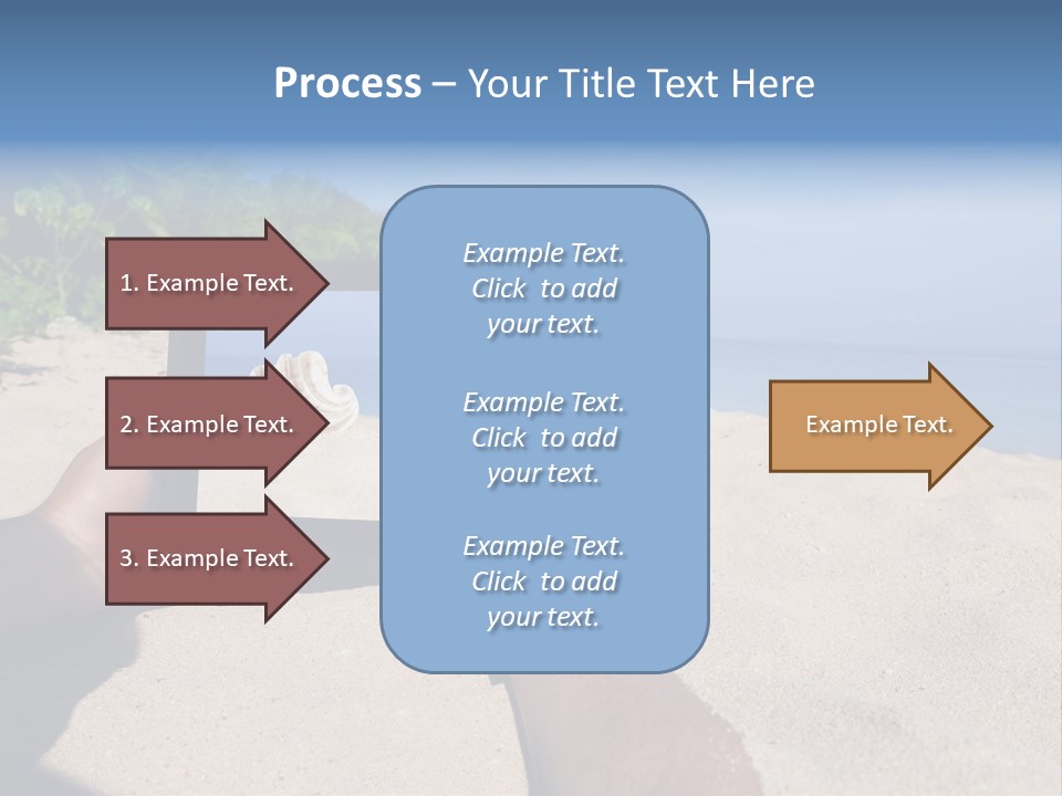 Display Beach  PowerPoint Template