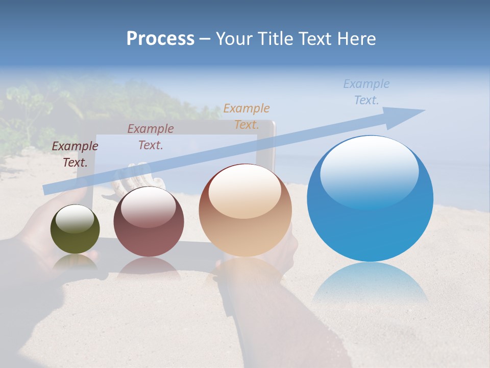 Display Beach  PowerPoint Template