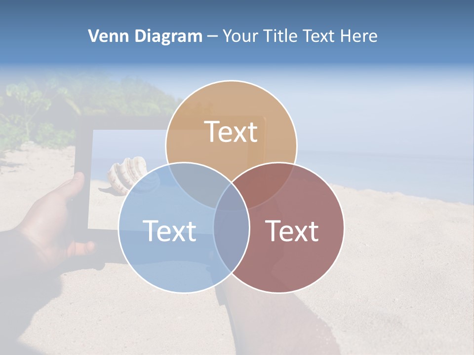 Display Beach  PowerPoint Template