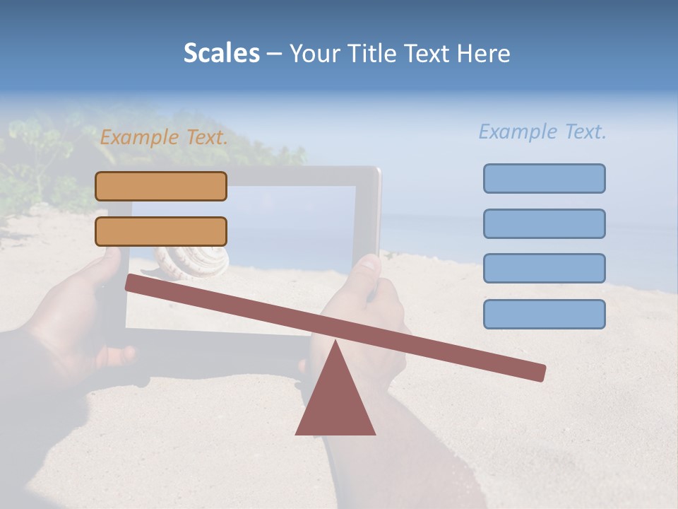 Display Beach  PowerPoint Template