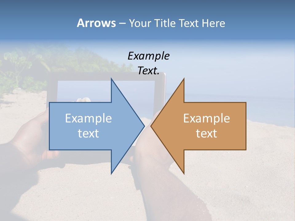 Display Beach  PowerPoint Template