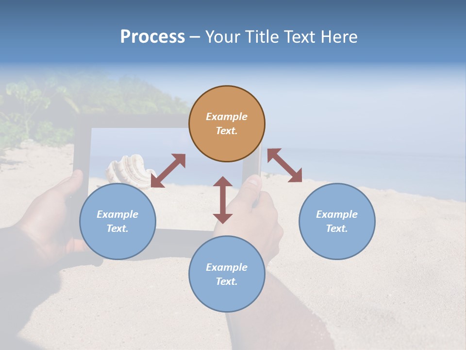 Display Beach  PowerPoint Template