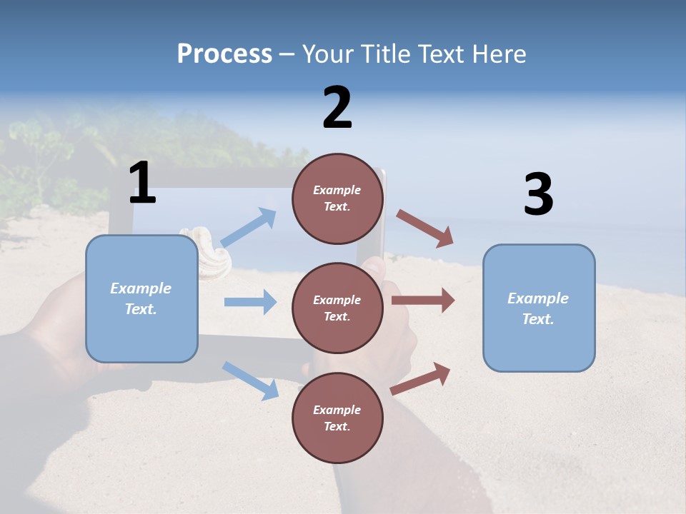 Display Beach  PowerPoint Template