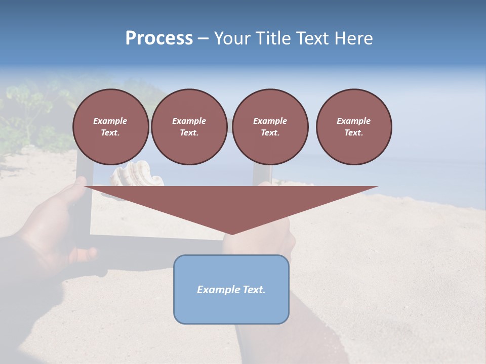 Display Beach  PowerPoint Template
