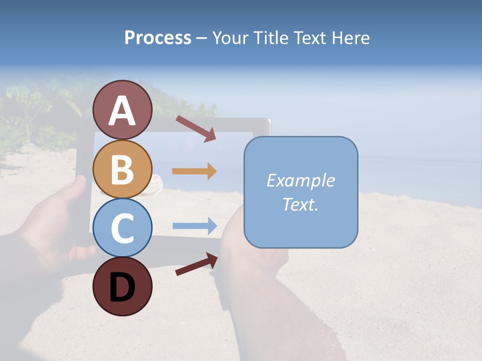 Display Beach  PowerPoint Template