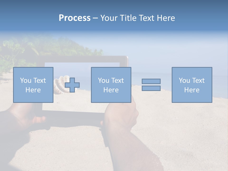 Display Beach  PowerPoint Template