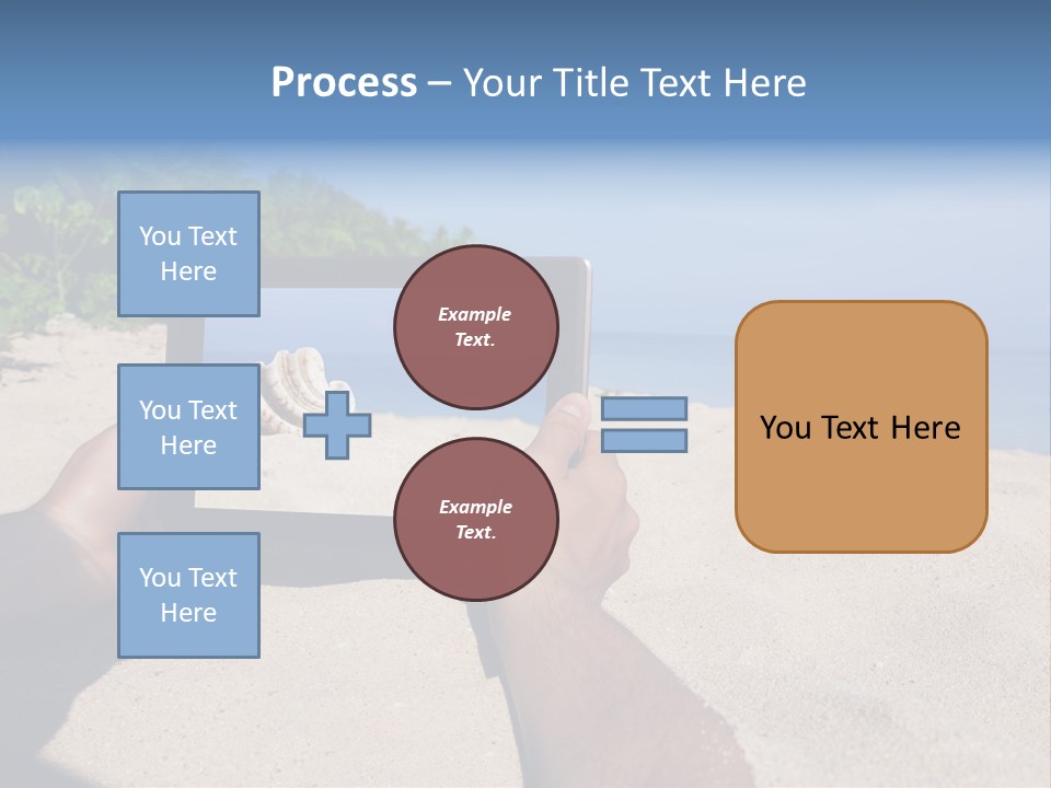Display Beach  PowerPoint Template